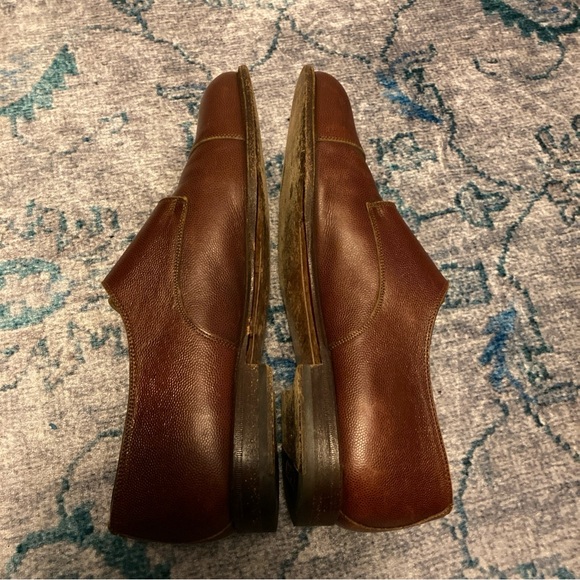 Santoni 15617  02 Brown Pebbled Leather Plain Toe Double Monk Strap Size 8.5D main image 10